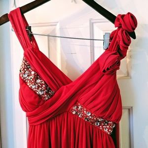 Pink, formal floor length dress